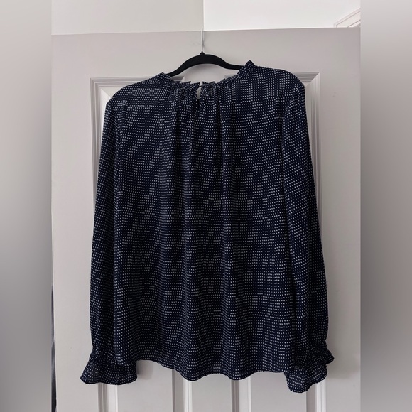 Adrianna Papell Dark Blue Polka Dot Top - Picture 3 of 3